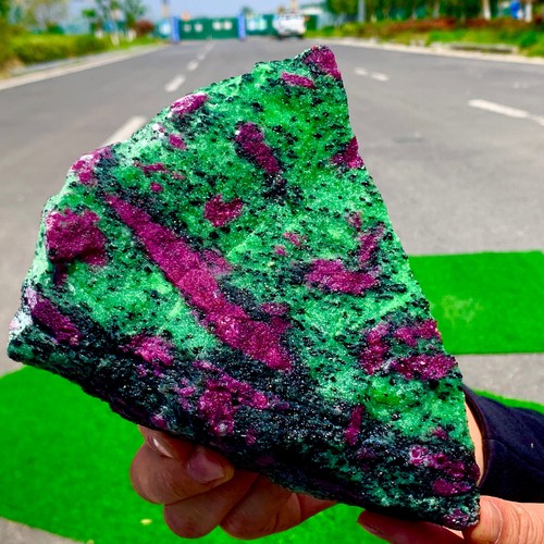 2.02LB Natural green Ruby zoisite (anylite) crystal Chakra Healing Energy - Picture 7 of 21