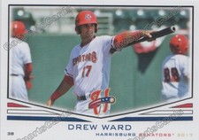 2017 Harrisburg Senators Drew Ward RC Rookie Washington Nationals