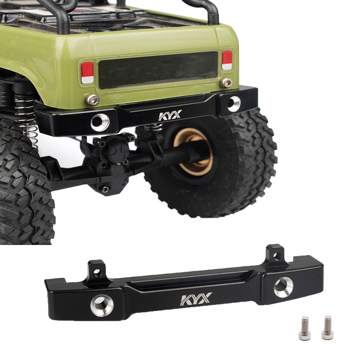 Integy CNC-Aluminium-Frontstoßfänger Mit LED (2 Stück) Für Axial SCX-10, Dingo & Honcho, 1/10 RC-Crawler