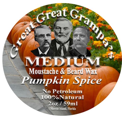 PUMPKIN SPICE scent - Moustache & Beard Wax - Mild, Medium or Extreme Hold - Picture 7 of 8
