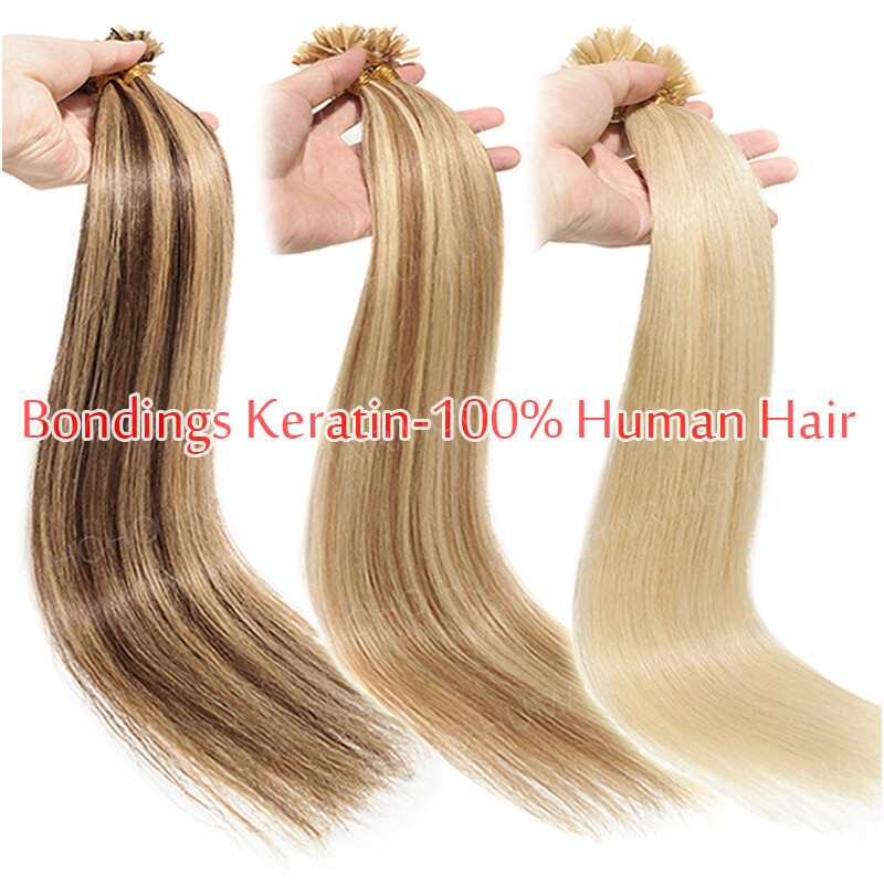 Rote Bonding Extensions Aus 100% Remy Echthaar - 200x 1g 60cm Glatte Strähnen - Lange Haare Mit Keratin Bondings U-Tip Als Haarverlängerung Und Haarverdichtung In Der Farbe #red