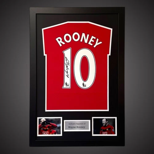 Wayne Rooney Hand Signed 2009/10 Framed Manchester United Shirt With COA £185