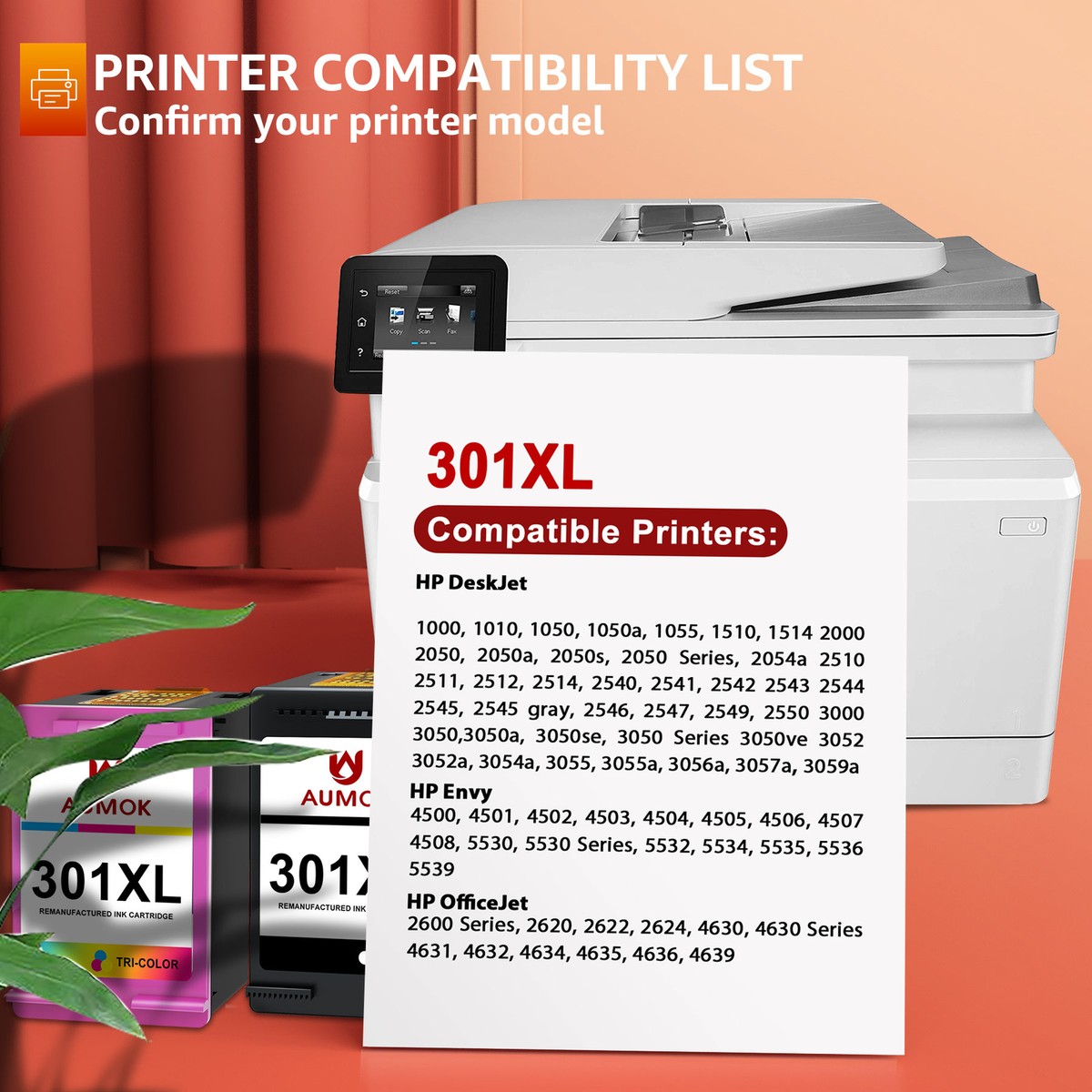 Palmtree Cartucce 301 Sostituzione Per Cartuccia HP 301 Nero, 301 XL Compatibile Con Stampanti HP DeskJet 1510 2540 3050 2050 1050 2510 1000 Envy 4500 5530 4502 5532 OfficeJet 2620 4630 (2 Nero) | RDN Street Market - Foto 6