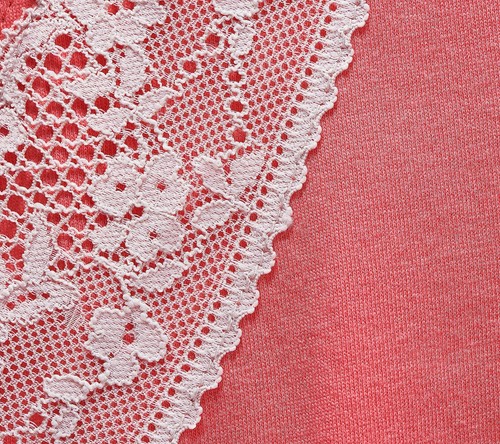 Cárdigan modal de algodón LOGO by Lori Goldstein con encaje coral vibrante para mujer XS - Imagen 3 de 9