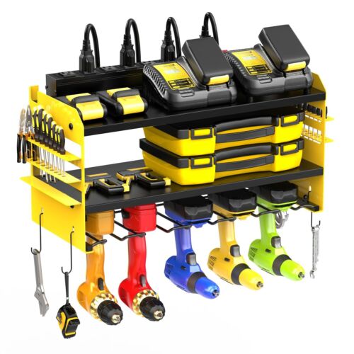 QBA Power Tool Organizer with Charging Station, Cordless Power Drill Holder W... - Afbeelding 1 van 8