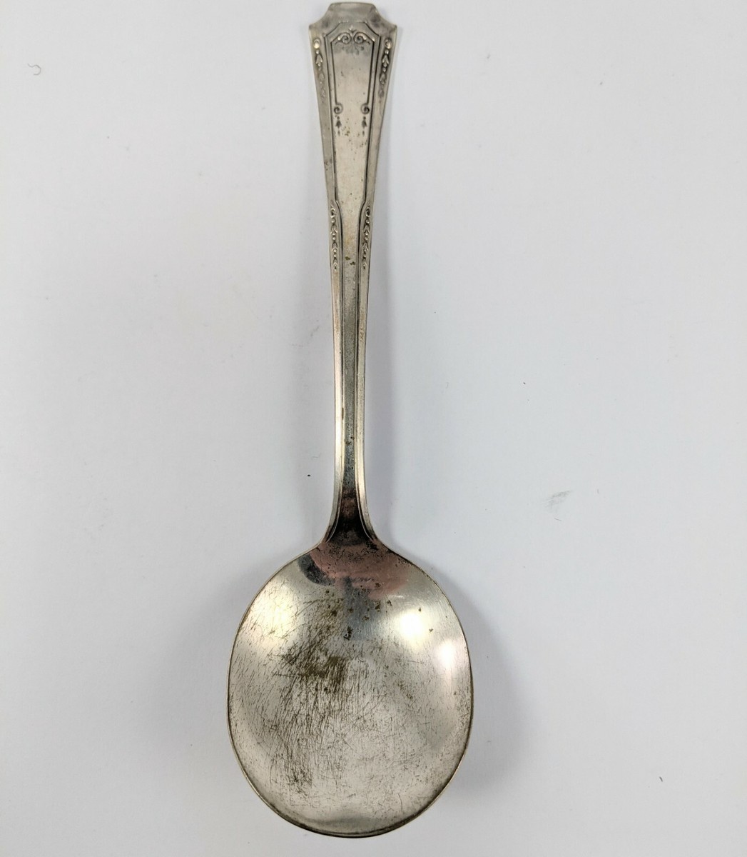 English Plate Made in USA Serving Spoon