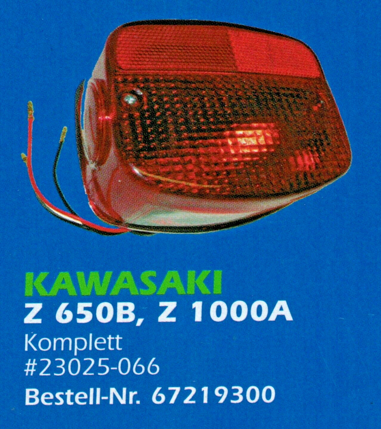 Feu AR complet KAWASAKI Z650 optique moto arrière rouge 67219300