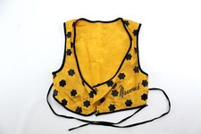 Vintage Maverick Yellow Short Cropped Mini Vest Black Flowers Uniform Costume