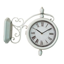 DynaSun Art Old Time Bianco 42x42x13.5 cm Orologio Bside Stazione Vintage Retrò