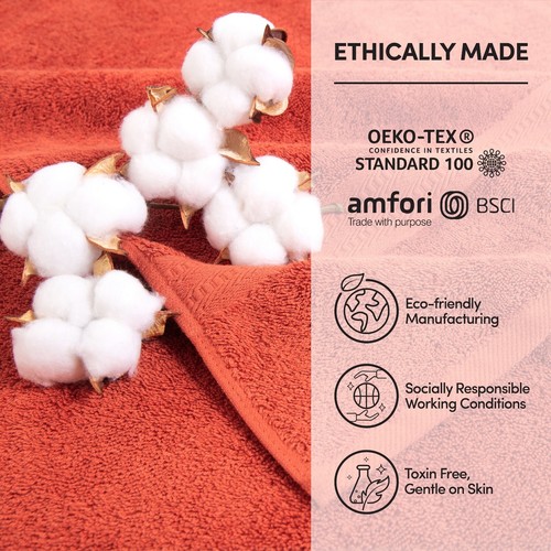 Combed Cotton Bath Towels Set, Soft & Absorbent Bathroom Towels, Quick Dry - Picture 65 of 84