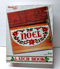 WonderArt Noel Latch Hook Rug Kit Christmas Holiday Poinsettia 4576 Vintage