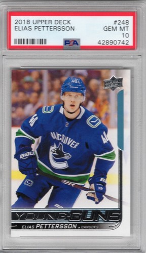 Elias Pettersson 2018 Upper Deck Young Guns PSA 10 Vancouver Canucks ROOKIE CARD