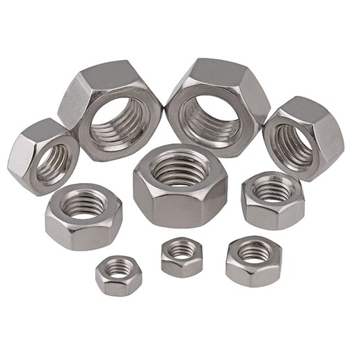 Fine Thread Hex Full Nuts Lock Nuts M6 M8 M10 M12 M14 M16 M20 M24 A2 Stainless - Picture 8 of 10