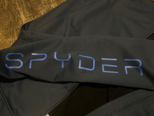 Spyder Boy's Hooded Full Zip Jacket Coat Large14-16 Navy Blue w/Black Lining NWT - Picture 5 of 8