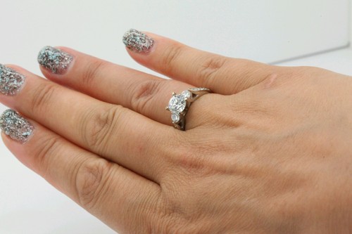 1.5ct 14k solid gold men made diamond engagement bridal ring free sizing - Picture 10 of 12