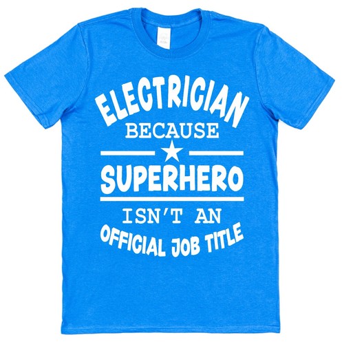 Superhero Electrician T-Shirt for Electrician Gift for Electrician Sparky Tee - Picture 2 of 5