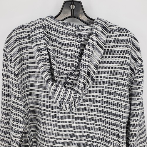 Sudadera con capucha Roxy Cabo Trip para mujer grande gris a rayas con cordones frontales mangas acampanadas nueva - Imagen 10 de 17