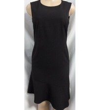 WHITE HOUSE BLACK MARKET LITTLE BLACK ASYMMETRICAL HEMLINE DRESS SIZE:4 NWT