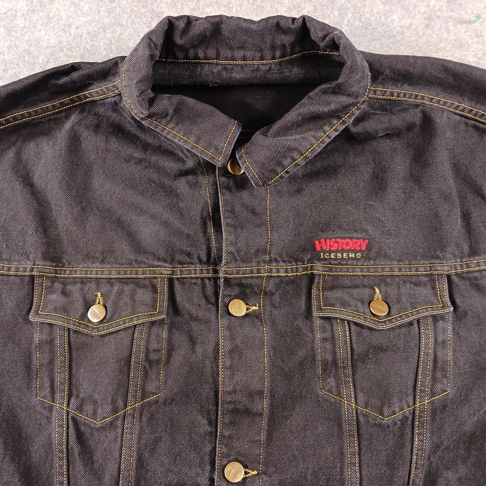 Chaqueta Ice History Iceberg Para Hombres 4XL Pato Donald Denim Hecha en Italia Gilmar. Foto 4 de 4