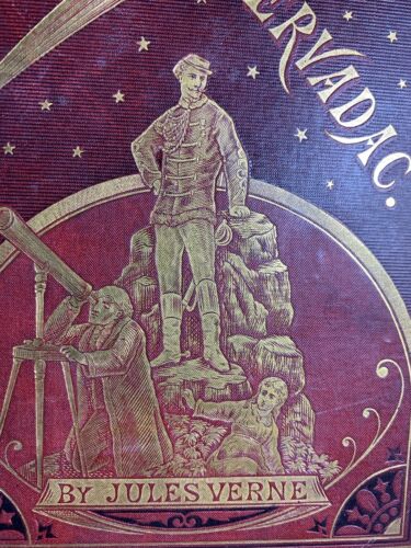 Antique 1878 Ornate Gilded Victorian Book 1st Ed JULES VERNE Hector Servadac - Foto 3 di 24