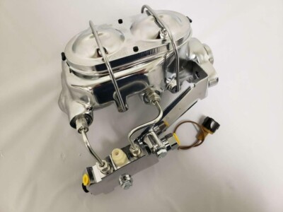 GM Chrome Master Cylinder 1" Bore Chrome Prop Valve Chrome Left Side ...