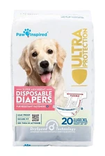 Paw Inspired Ultra Protection Disposable Dog Diapers, X-Large, 17-Pack