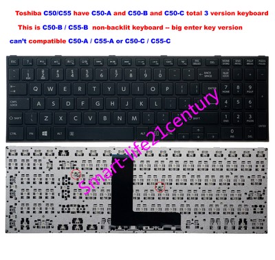 For TOSHIBA C50-B C50D-B C55-B C55D-B C50A-B UK Replace laptop keyboard Black New For TOSHIBA C50-B C50D-B C55-B C55D-B C50A-B UK Replace laptop keyboard Black New