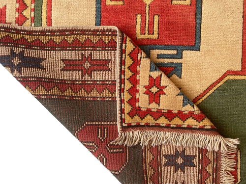 203 x 124cm Vintage Handmade Turkish Carpet Traditional Oriental Soft Wool Rug - Picture 24 of 24