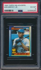 1990 Topps Doubleheaders Ken Girffey Jr HOF Mariners PSA 6