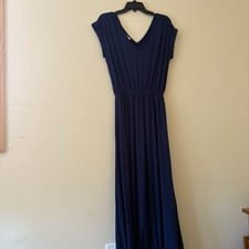 Seamly Navy Blue Convertible Maxi Dress Limited Edition Made in USA Size M