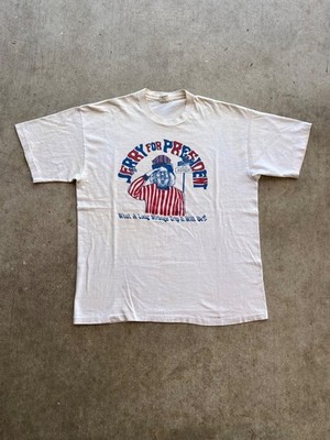 Vintage 1988 The Grateful Dead Jerry Garcia For President White XL 22.5x28.5