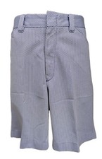 VTG 1960's "Montgomery Ward" Blue White Polyester Micro Check Shorts