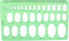 1Pcs 20cm Oval Ruler Drafting Template Oval Line Drawing Ruler Oval Tracing