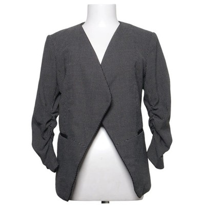H&M, Jacke, Damen, Größe: 42, Schwarz/Weiß, Elasthan/Polyester/Viskose #Ppg