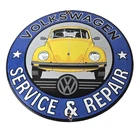 Vintage Volkswagen Sign - Porcelain VW Bug Service Repair Car Sales Gas Sign