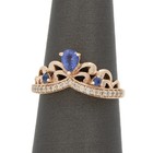 Le Vian 14K Rose Gold Blueberry Sapphire Nude Diamond Tiara Ring #JB703-5 — photo 1