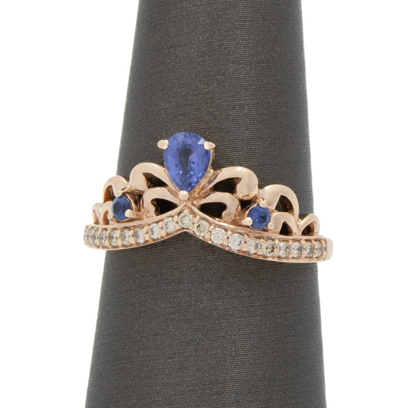 Le Vian 14K Rose Gold Blueberry Sapphire Nude Diamond Tiara Ring #JB703-5