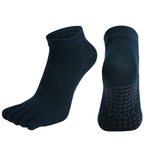 Pilates Tanz Gym Yoga Socken Baumwolle Fünf-Finger rutschfeste Sportsocken atmungsaktiv - Bild 25 von 30