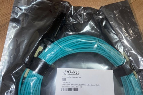 O-net 100g QSFP28 To QSFP28 - 25 Meter (AOC) - Afbeelding 2 van 2