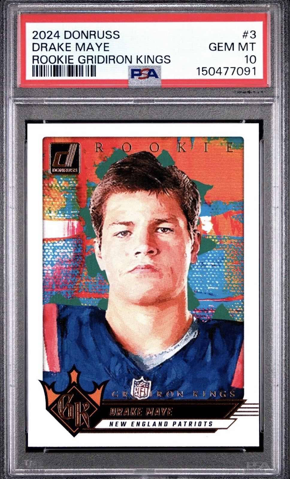 Drake Maye Panini Donruss Rookie Gridiron Kings #3 Base