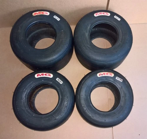 NEW MG HZ Kart Slick Race Racing Tire Set (2x) 10x4.60-5 + (2x) 11x6.00-5