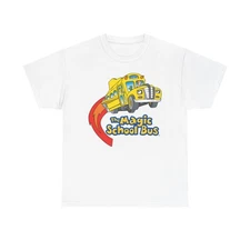 The Magic School Bus Graphic T Shirt Retro Tv Series Cartoon Unisex Heavy Cotton