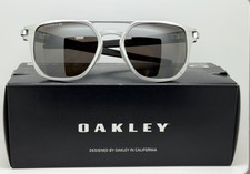 Authentic Oakley Sunglasses Latch Alpha Silver with Prizm Black Polarized NIB
