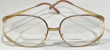 Christian Dior Oversized Gold Butterfly Eyeglass Frames Vintage Designer Brown