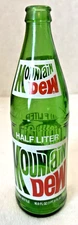 VTG 1980’s ACL-Mountain🌋Dew-16.9 oz-Green Glass Soda-Pop Bottle