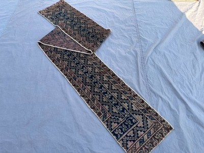 1'3 x 9'7 Ft Slim Afghan Tribal Runner Rug  Narrow  Geometric Design Hallway Rug
