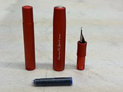 Kaweco Fountain Pen AL Sport Deep Red Aluminum - EF / Extra Fine Nib