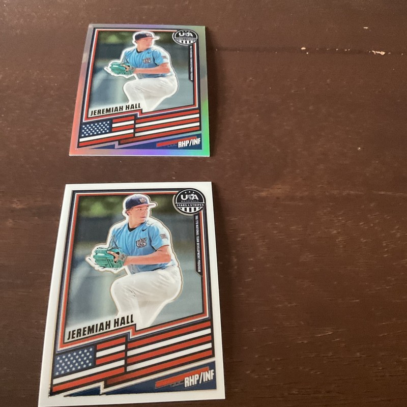 2026 Panini USA Stars & Stripes NTDP Jeremiah Hall Prizm And Common Card
