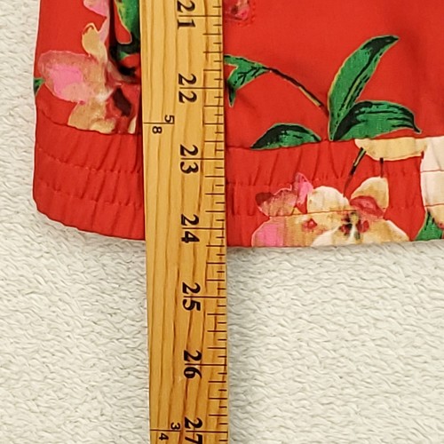 Susan Graver Jacket Womens L Red Floral Full Zip Mid Length Lightweight Casual - Picture 6 of 14