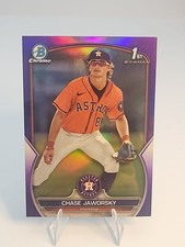 CHASE JAWORSKY 2023 BOWMAN CHROME DRAFT 1ST PURPLE ASTROS /250